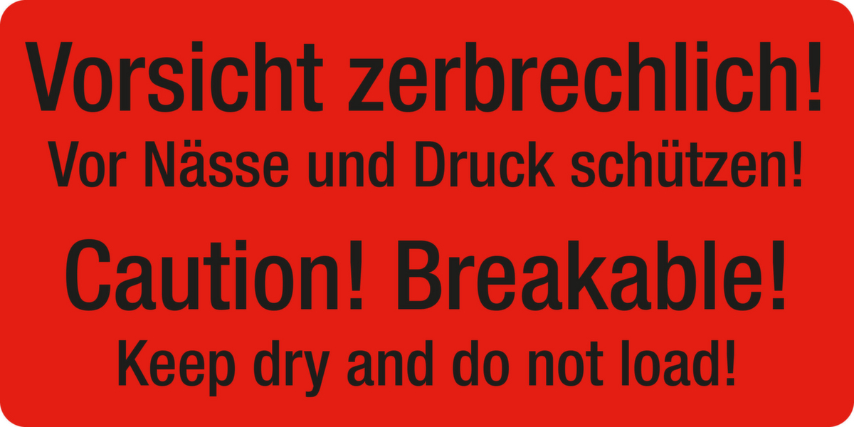 EICHNER Waarschuwingsetiketten "Vorsicht zerbrechlich!"