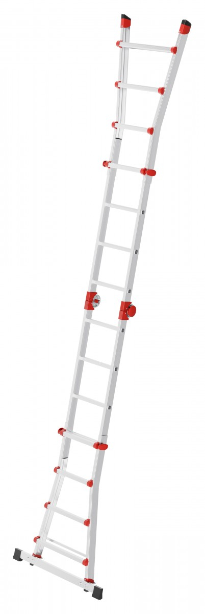 Hailo Multifunctionele reformladder M80, 4 x 4 sporten met profiel  ZOOM