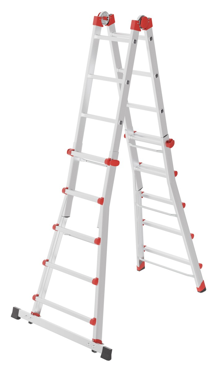 Hailo Multifunctionele reformladder M80, 4 x 5 sporten met profiel