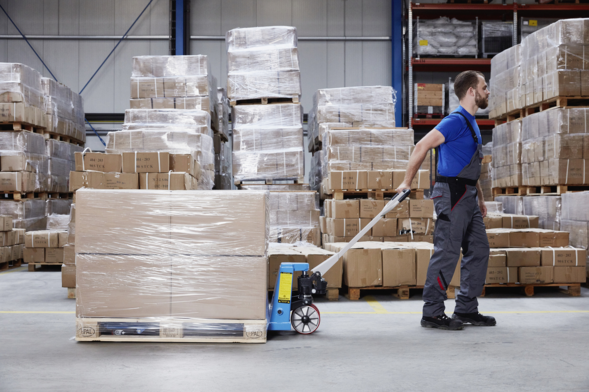 Hanselifter Pallethefwagen, 2500 kg draagvermogen, polyurethaan/polyurethaan  ZOOM