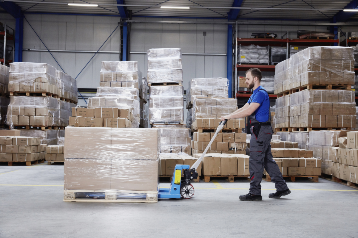 Hanselifter Pallethefwagen, 2500 kg draagvermogen, polyurethaan/polyurethaan  ZOOM