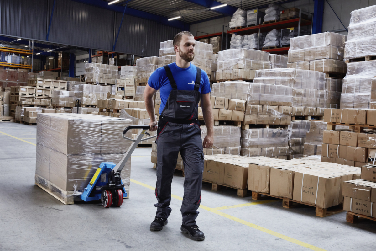 Hanselifter Pallethefwagen, 2500 kg draagvermogen, polyurethaan/polyurethaan  ZOOM