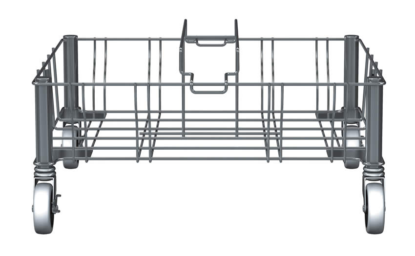 Rubbermaid trolley Slim Jim® voor 2 verzamelaars van recyclebaar materiaal, voor 60 - 87 l bak, RVS  ZOOM