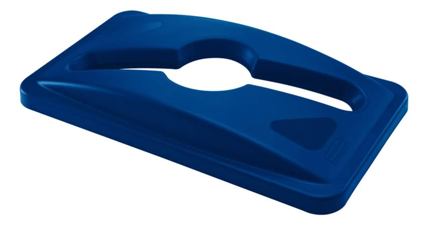 Rubbermaid Deksel Slim Jim® voor gemengd afval voor afvalverzamelaar, blauw  ZOOM