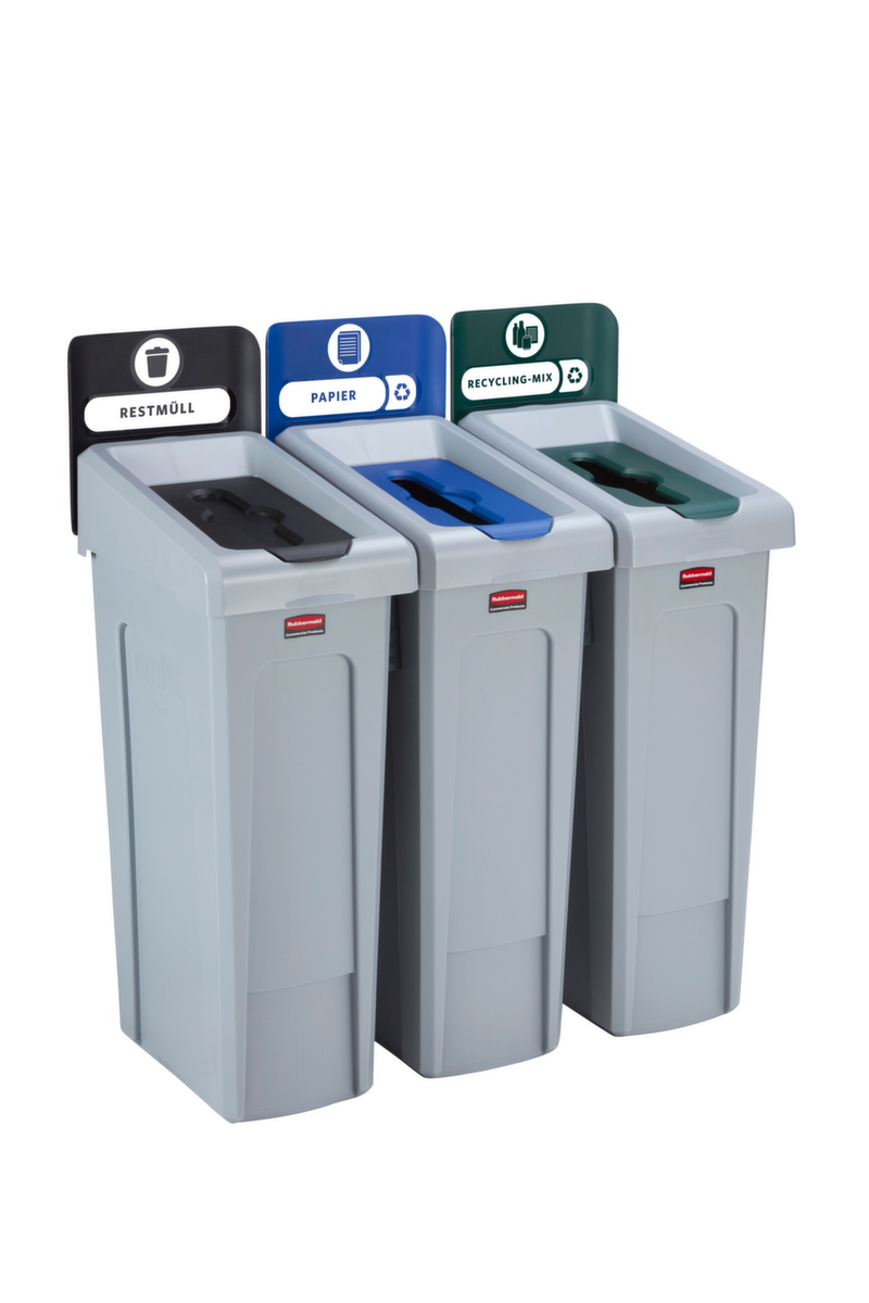 Rubbermaid Informatiebord Slim Jim® voor Recyclingstation  ZOOM