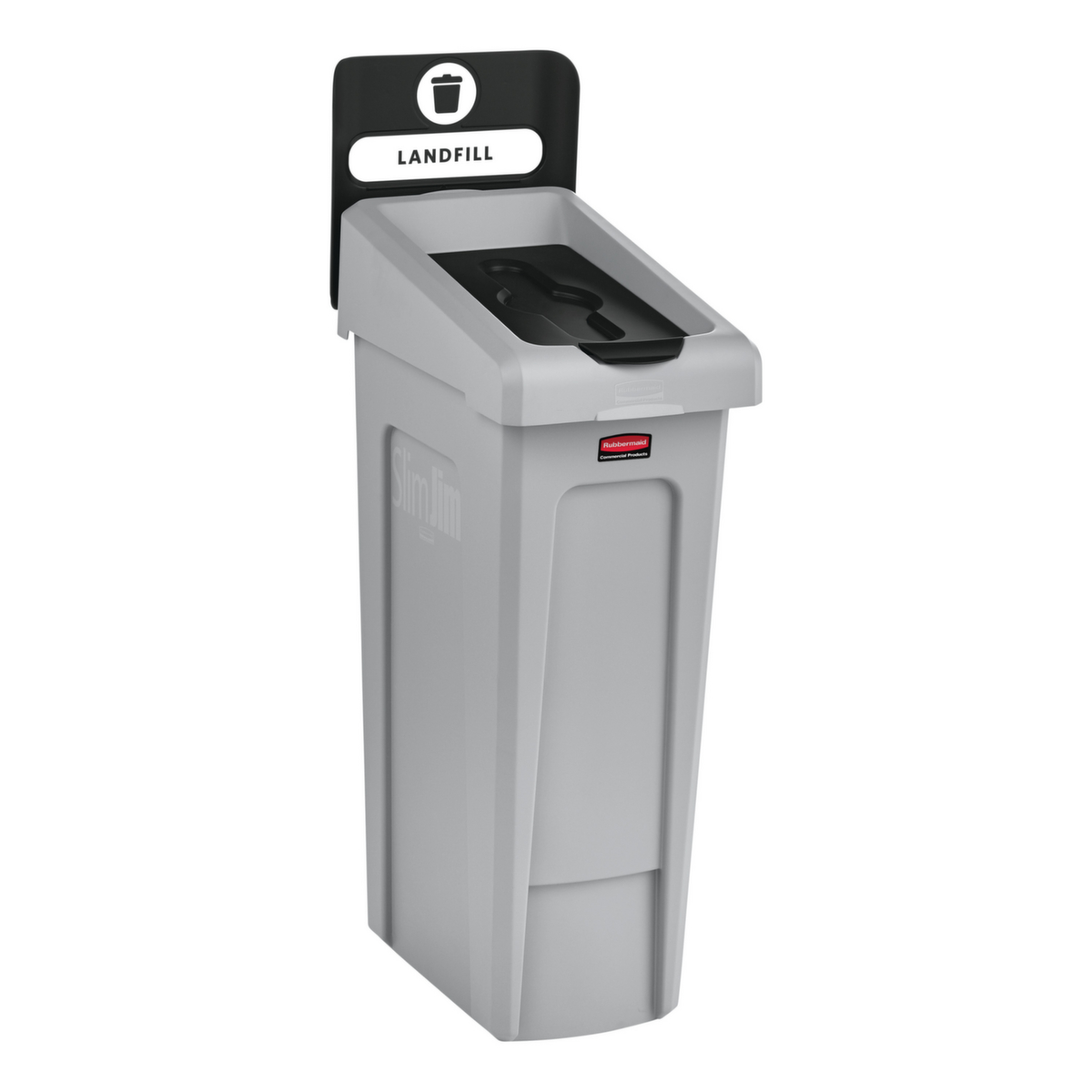 Rubbermaid Deksel Slim Jim® voor Recyclingstation, zwart  ZOOM