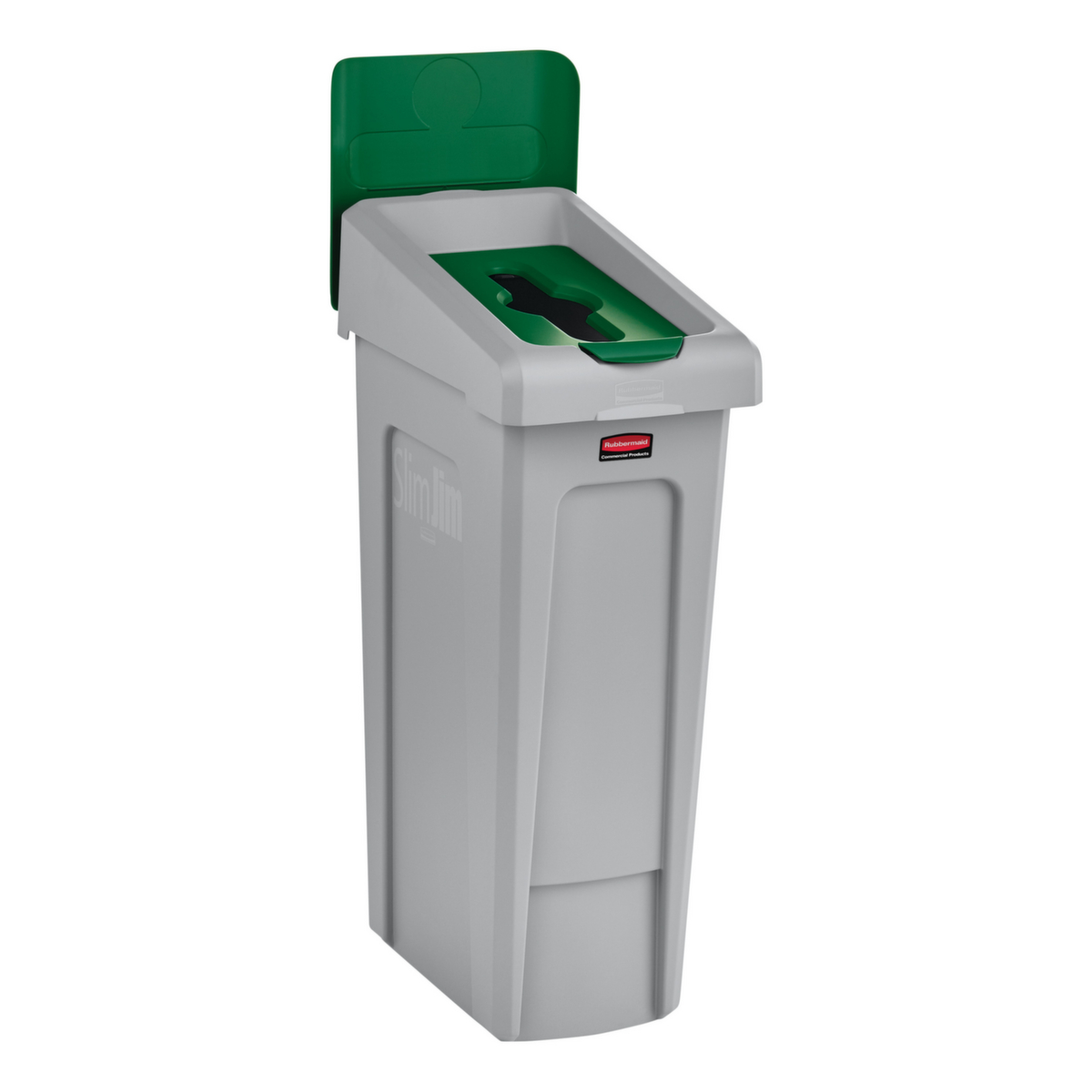 Rubbermaid Deksel Slim Jim® voor Recyclingstation, groen  ZOOM