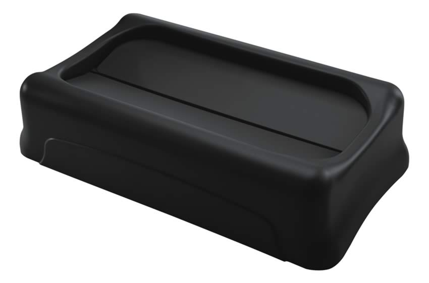 Rubbermaid Tuimeldeksel Slim Jim® voor afvalverzamelaar, zwart  ZOOM