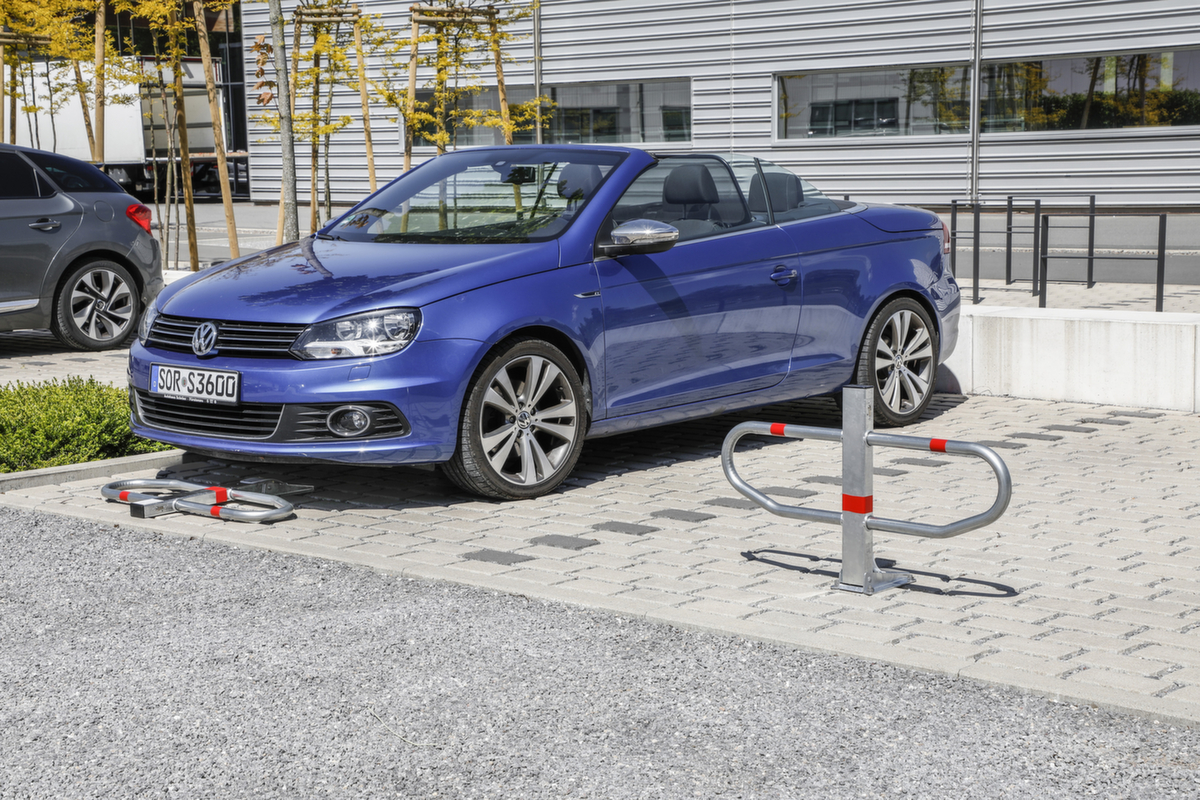 Flexibele parkeerbeugel, hoogte 600 mm, voor vastschroeven  ZOOM