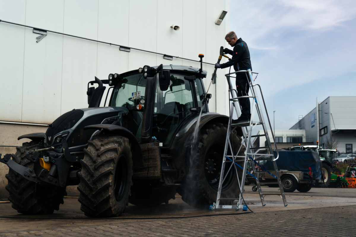 Krause Ladder STABILO® Professional met veiligheidsbeugel + leuning  ZOOM