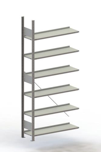 META Inhaakstelling aanbouwsectie met aanslagrand, hoogte x breedte x diepte 2200 x 1006 x 336 mm, 6 legborden