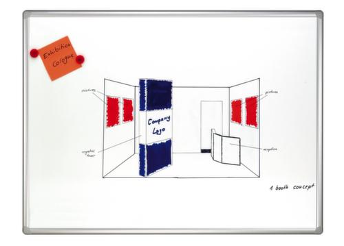 Franken whiteboard voor wandrailsysteem, hoogte x breedte 900 x 1800 mm