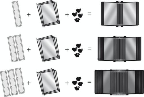 tarifold Systeem met displaypanelen, met 10 zichtpanelen in DIN A4