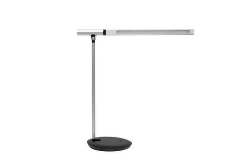 MAUL dimbare LED-bureaulamp MAULrubia colour vario, licht koud- tot warmwit, zilverkleurig/zwart