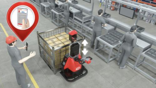 EP Zelfrijdende elektrische palletwagen XP15+, 1500 kg draagvermogen, polyurethaan/polyurethaan