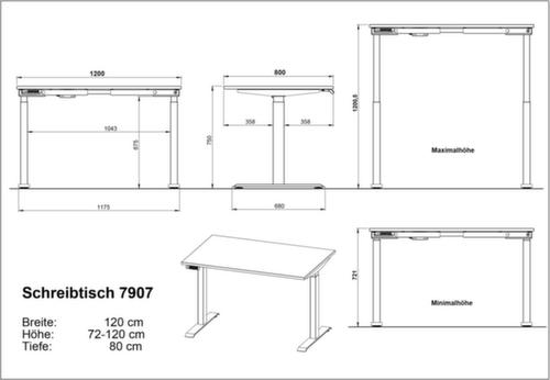 Elektrisch in hoogte verstelbaar bureau GW-MAILAND 7907